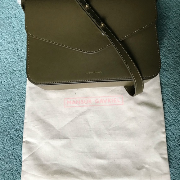 Mansur Gavriel Calf Envelope Crossbody Moss - Picture 14 of 15